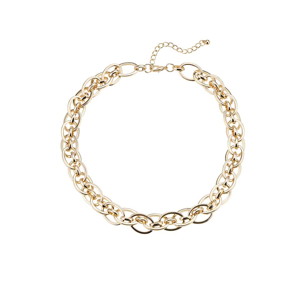 Armbånd, gullfarget med 2 kjeder, justerbart