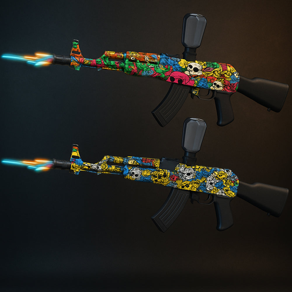 Gel Blaster AK47 – elektrisk med lysdempende lyddemper