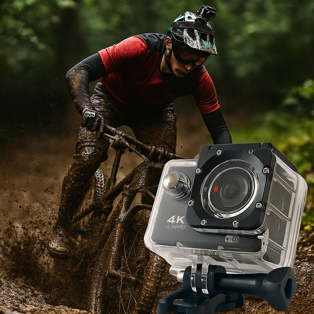 Action Camera 4K m/vanntett veske 30 meter - 16,0 megapiksler