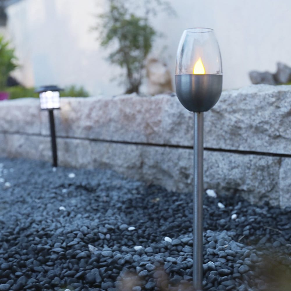 Bedlampe – Solcelle m/spyd 27 cm – pakke med 2 stk.