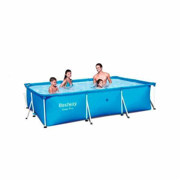 Bestway Pool 3300L - Rektangulær med metallramme 300 x 201 x 66 cm