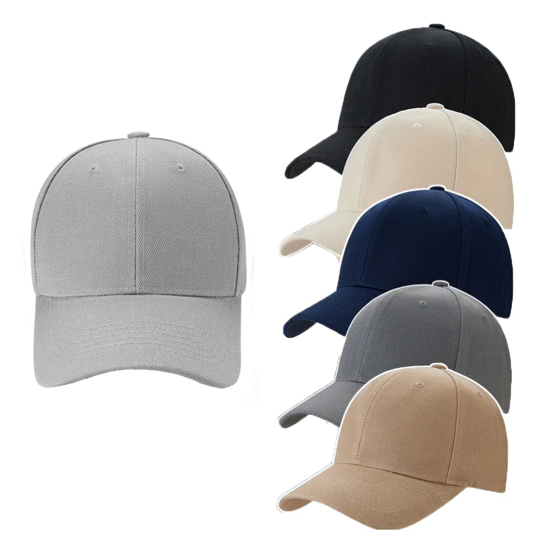 Baseballcap ensfarget - i mange farger!