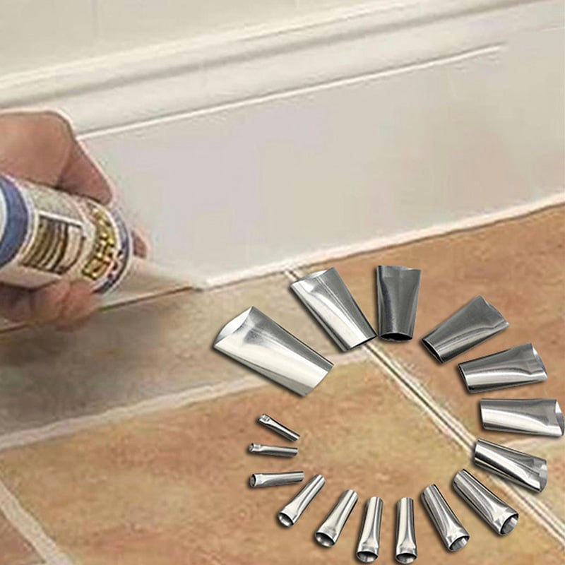 Fugedyser/fugespisser 14 deler – i rustfritt stål str. 5–35 mm