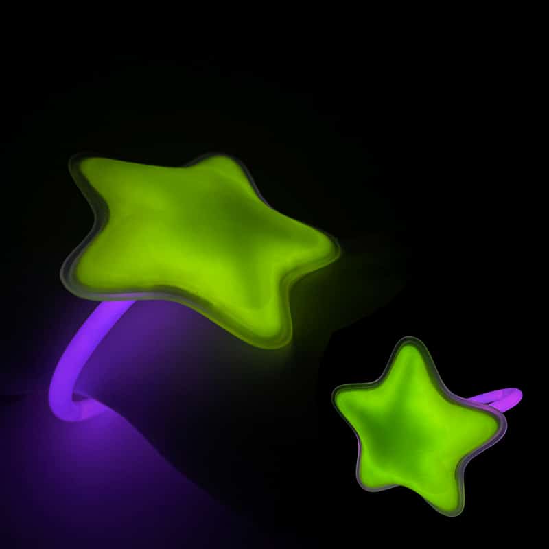 Armbånd m/Stjerne Lysende Glow Stick