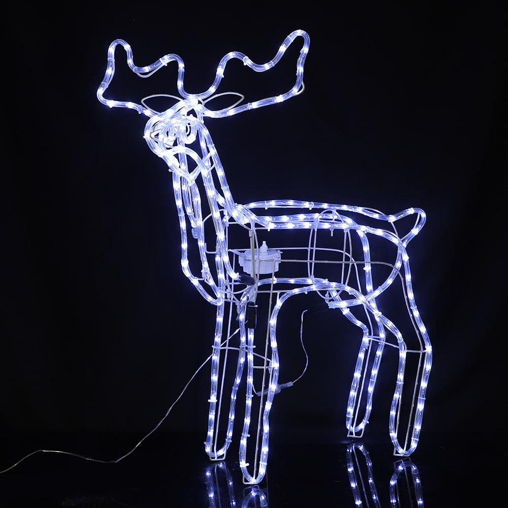 Reinsdyr i akryl - 74 cm høy med LED-lys