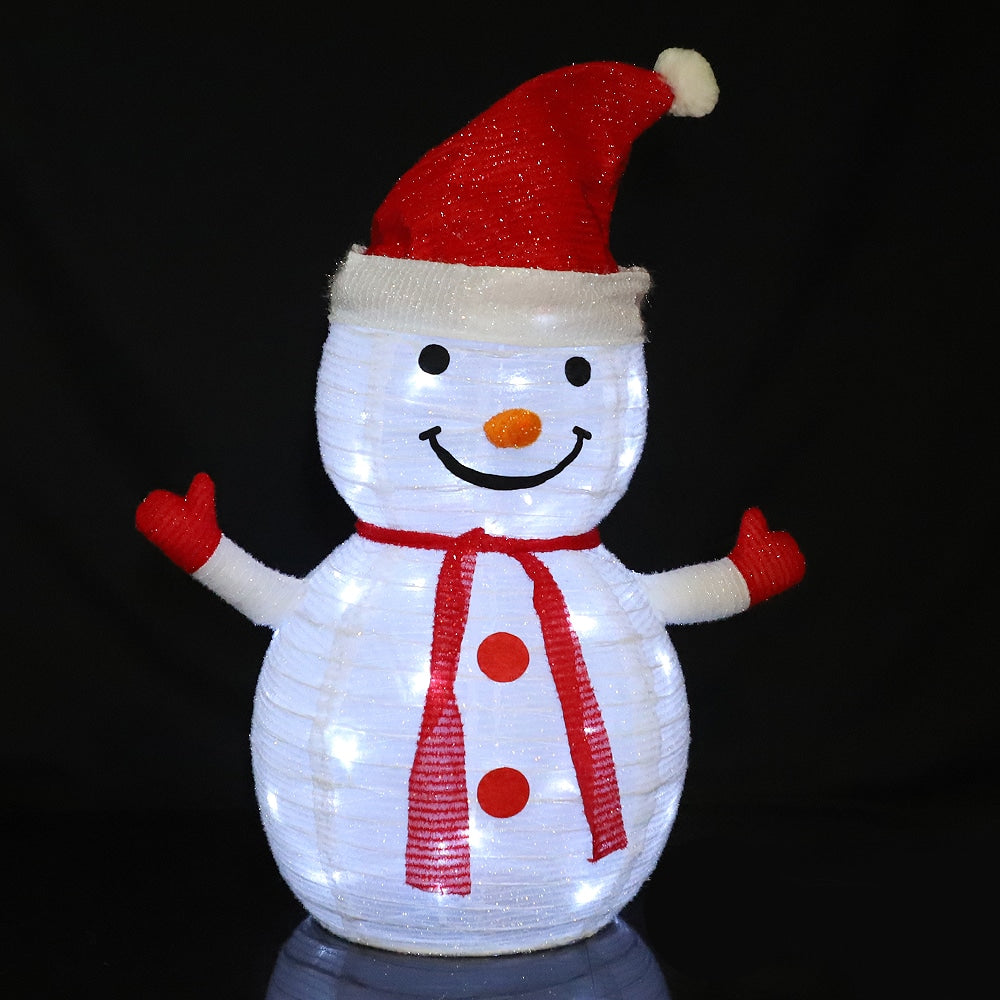 Snømann 70 cm - Sammenleggbar med timer