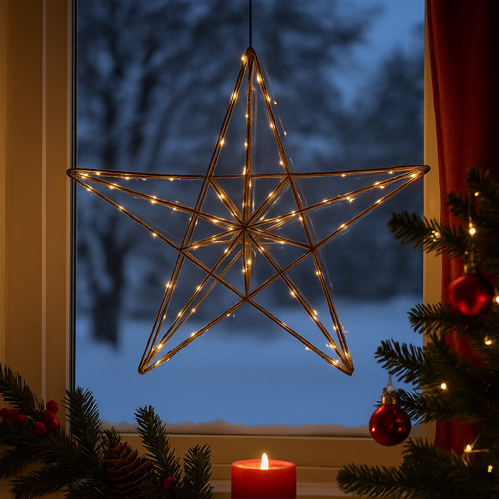 LED Julestjerne – Ø38,5 cm – med små lysdioder