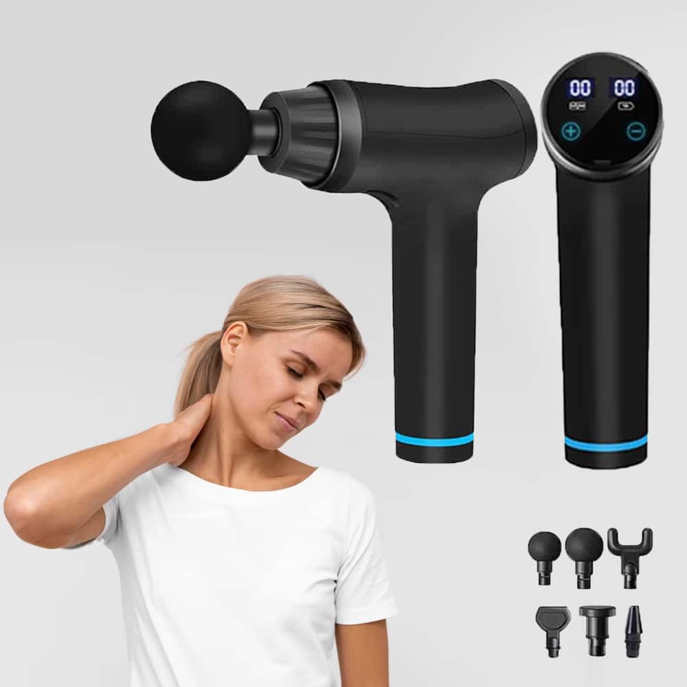 Massasjepistol Pro+ for ømme muskler – m/30 hastighetsnivåer