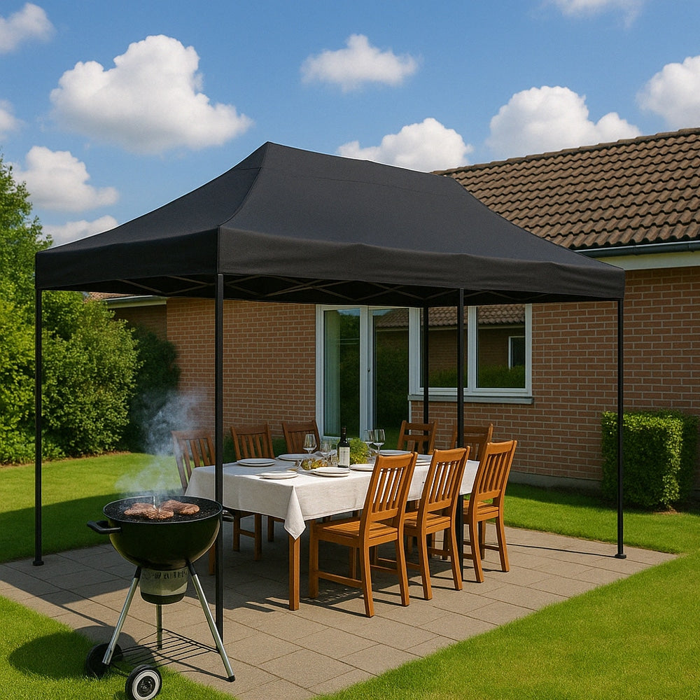 Paviljong / Hagepaviljong 3 x 6 meter – Velg mellom svart eller hvit