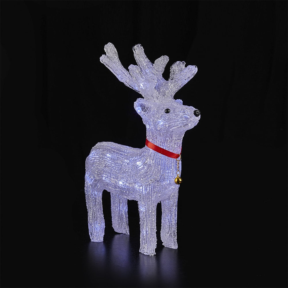 Reinsdyr Akryl - høyde 35 cm med LED-lys