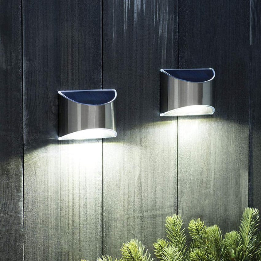 Solcelle-LED-vegglampe (downlight)