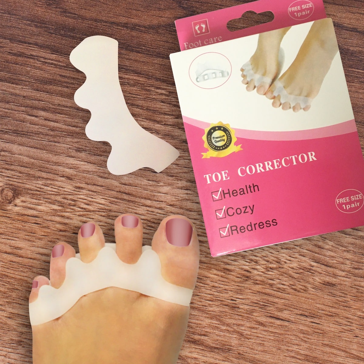 Tåskiller – silikon, 1 par