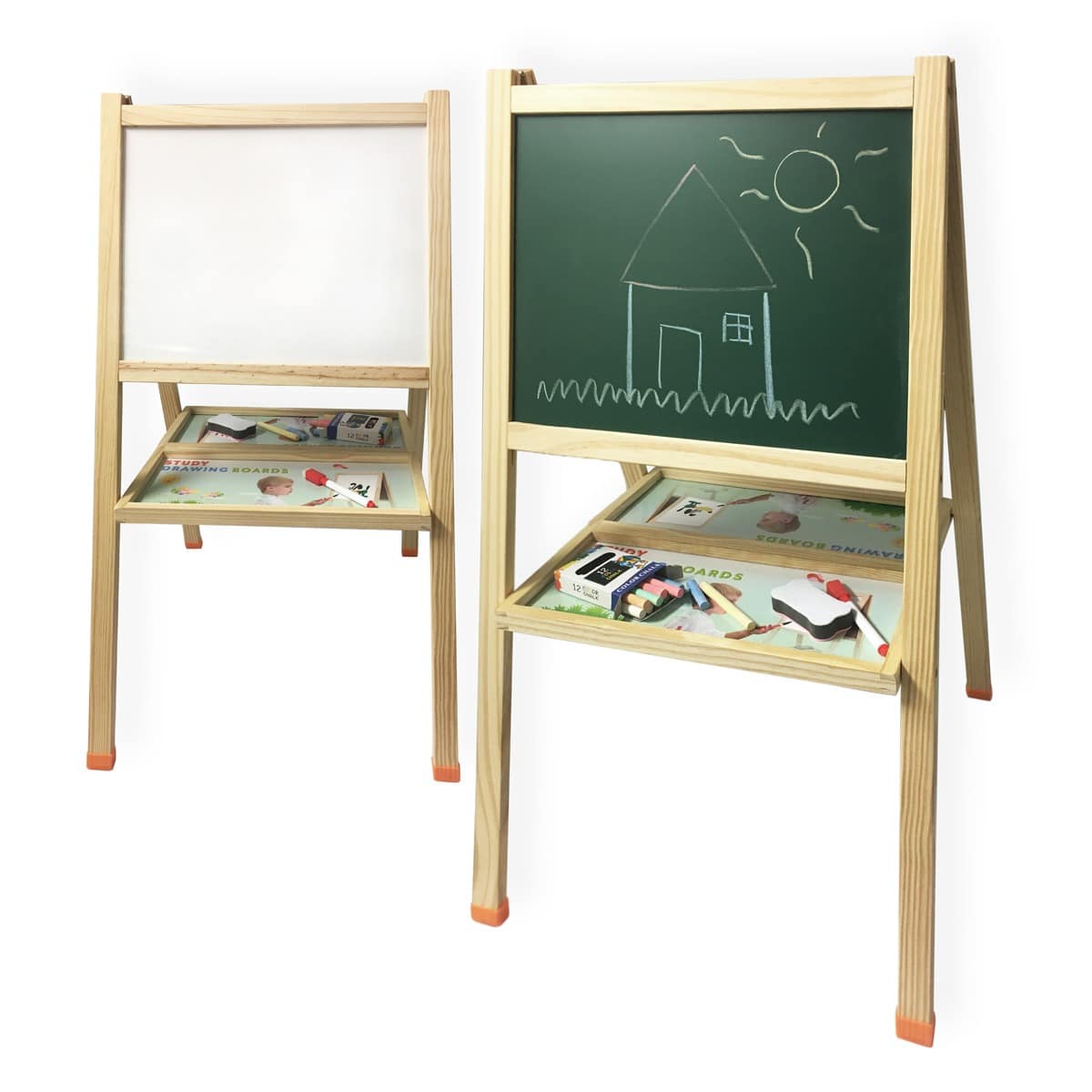 Tegne- og magnettavle på bein