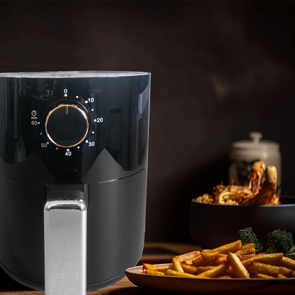 Airfryer 2,0 liter (lavfett: grille, bake, steke og fritere)