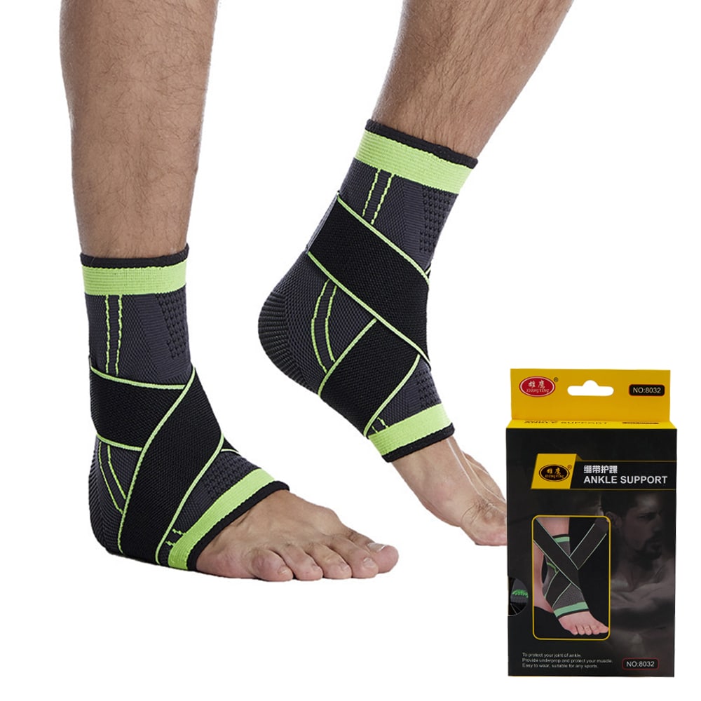 Ankelstøtte med Kompresjonsrem og Beskytter