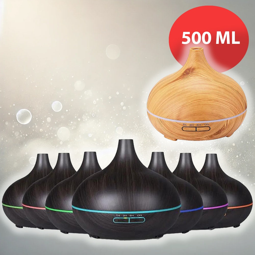 Aroma Diffuser – 500 ml med trelook
