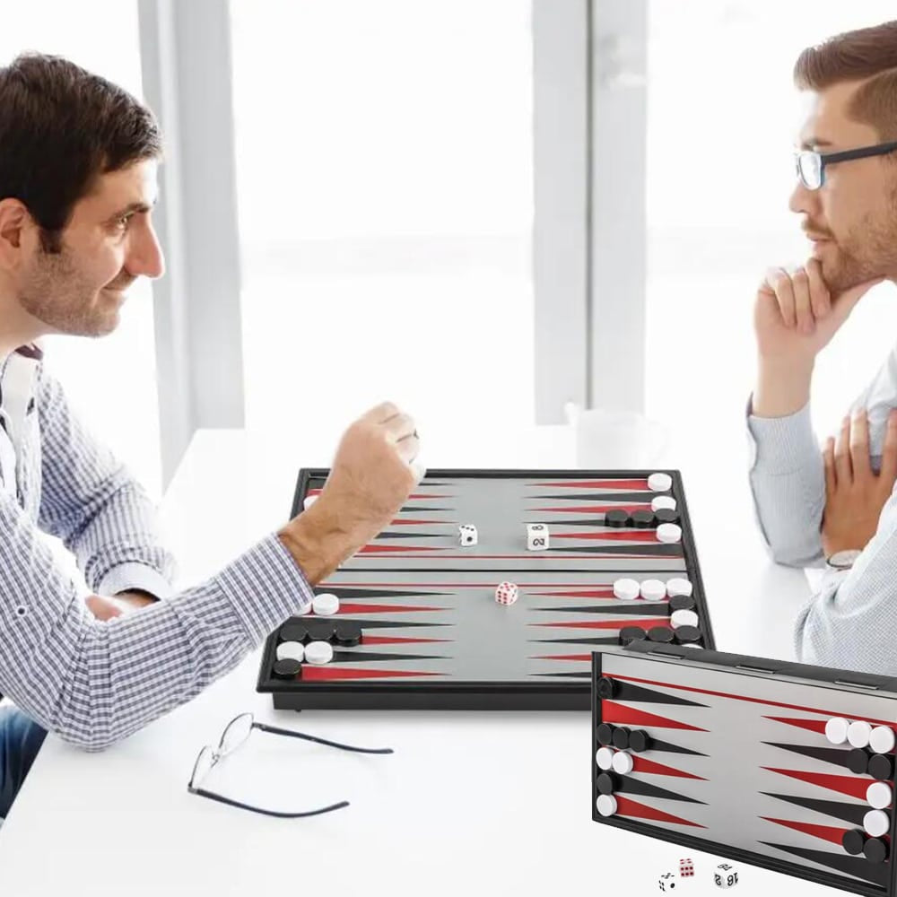 Backgammon – Magnetisk Spill for Reiser og Hjemmebruk