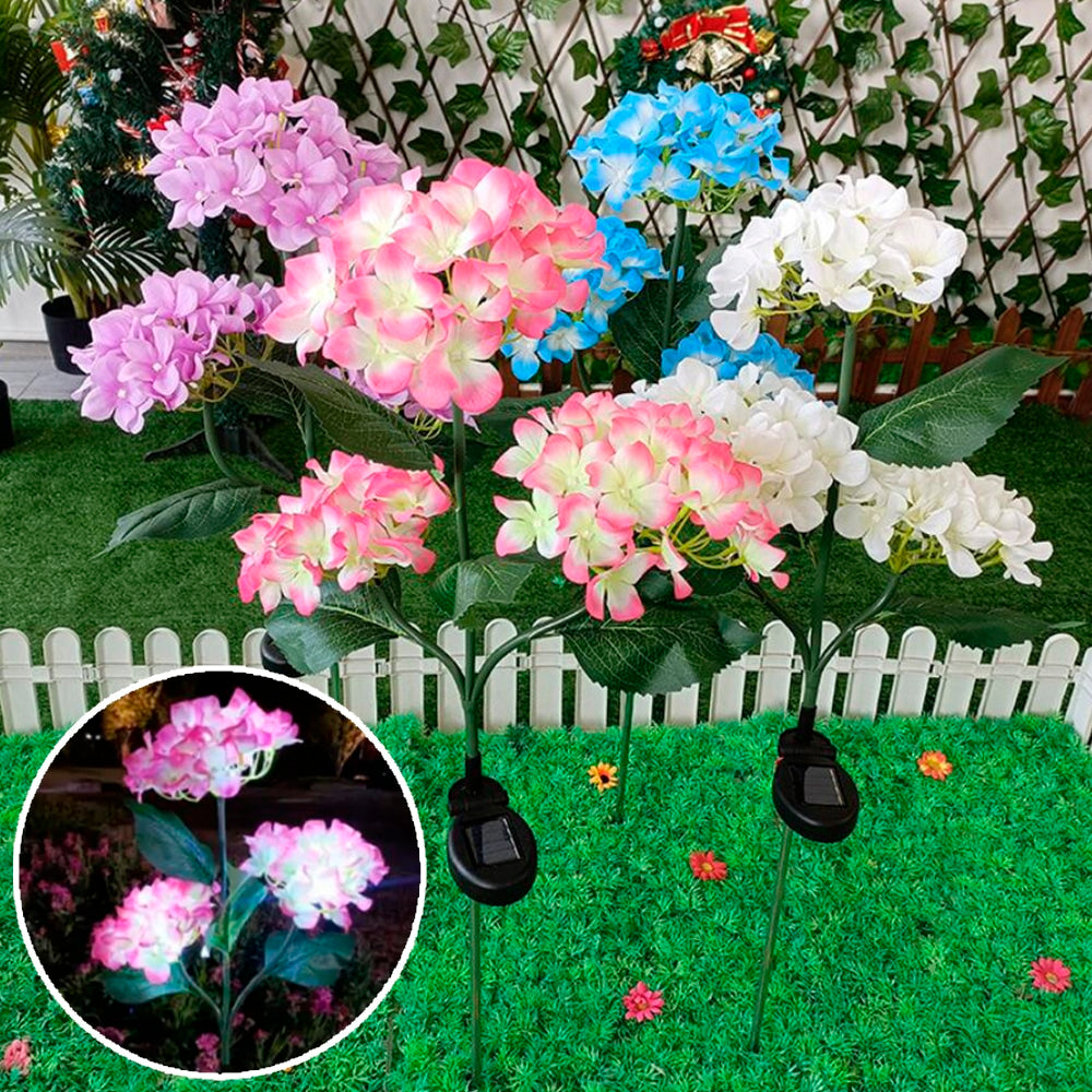 Solcelledrevne hortensialamper for hagen