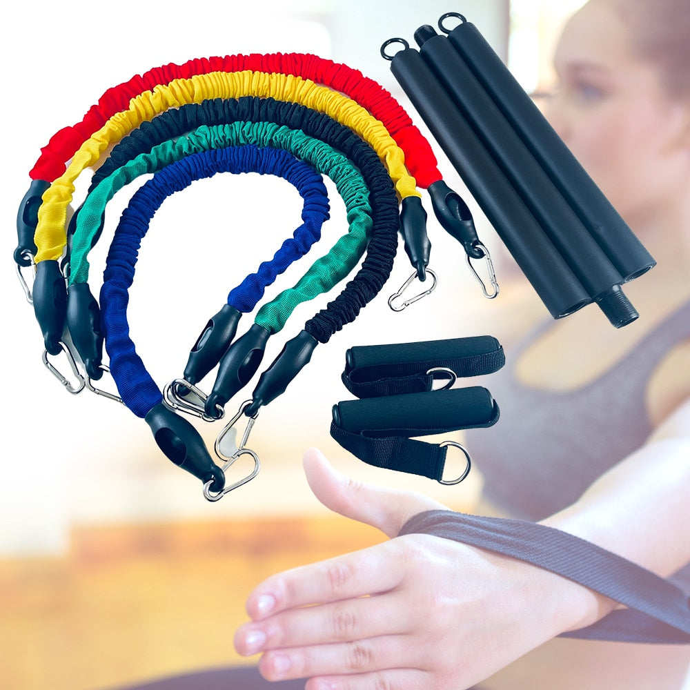 Motstandsbånd til fitnessøvelser og kroppstrening