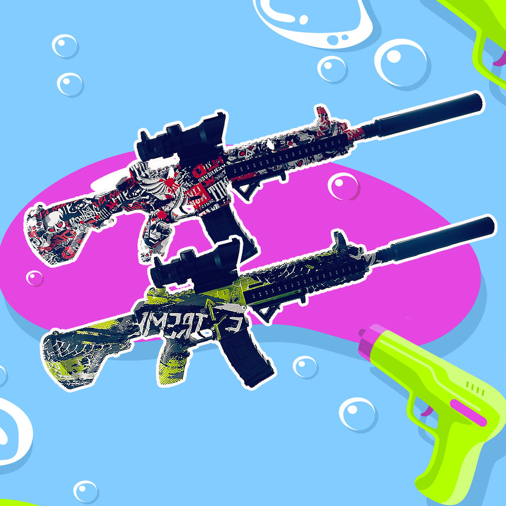 Gel Blaster-Gevær – inkl. gelékuler – rekkevidde på 18+ meter