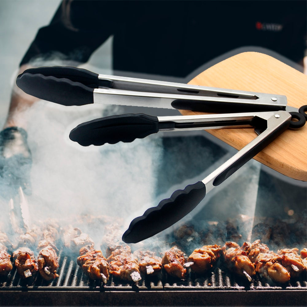 Profesjonell grilltang i silikon og rustfritt stål