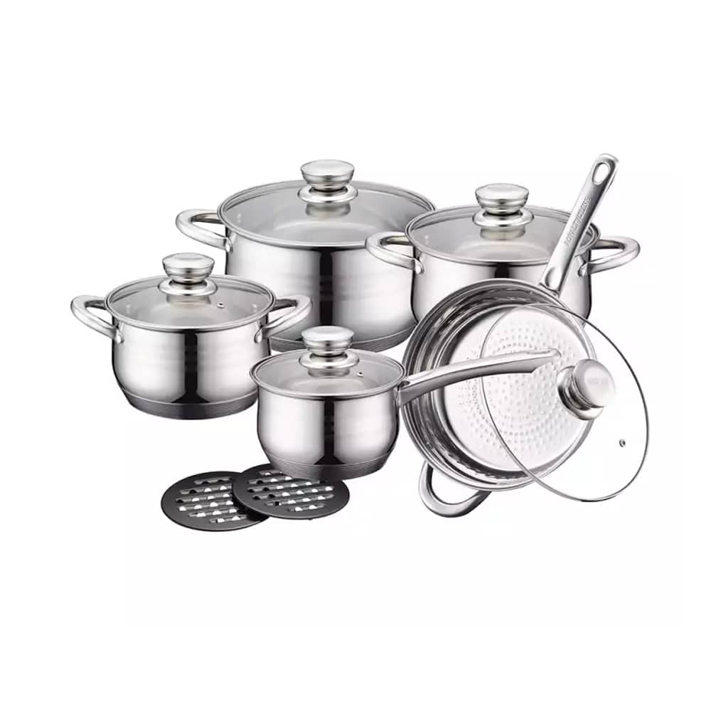 Royalty Line-grytesett i rustfritt stål (12 deler)