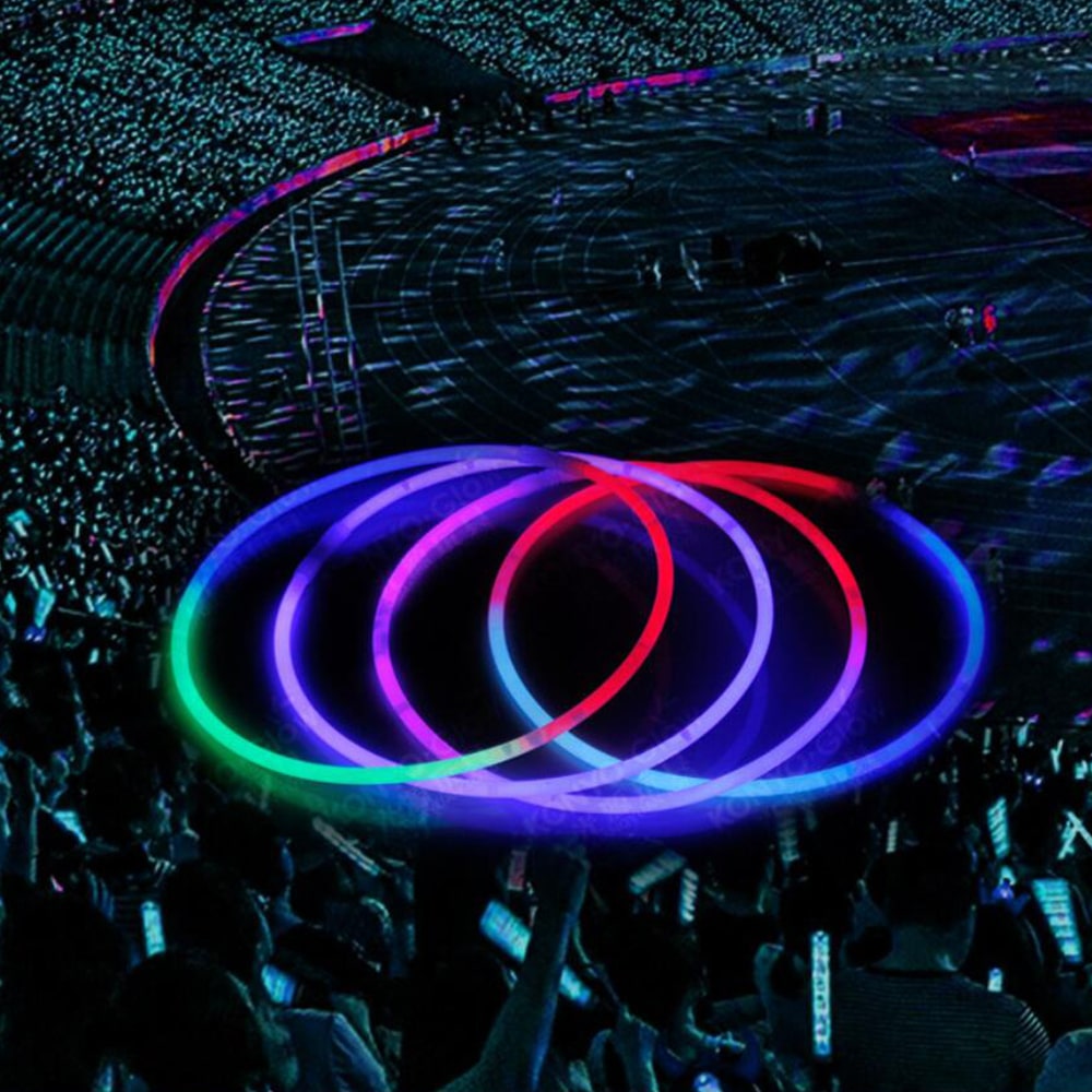 Selvlysende Halskjede Tri-color (50 stk.), 5 x 580 mm