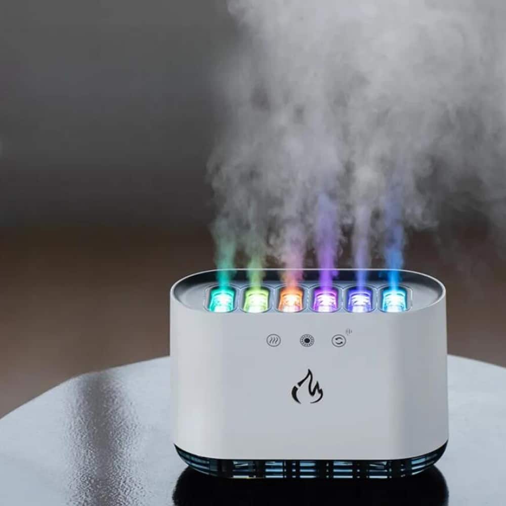 Dynamisk Luftfukter med 7 Fargerike Lys & Smart Styring