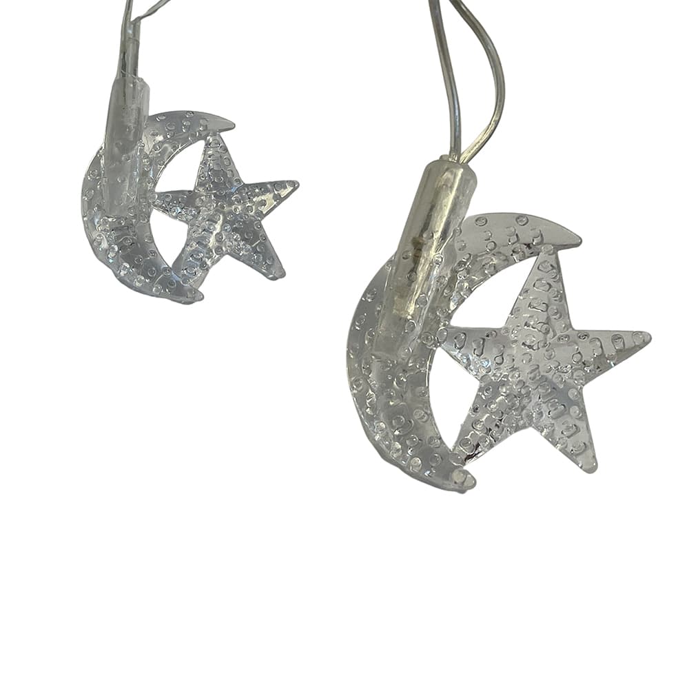 LED-Lyslenke m/Måne & Stjerne (3