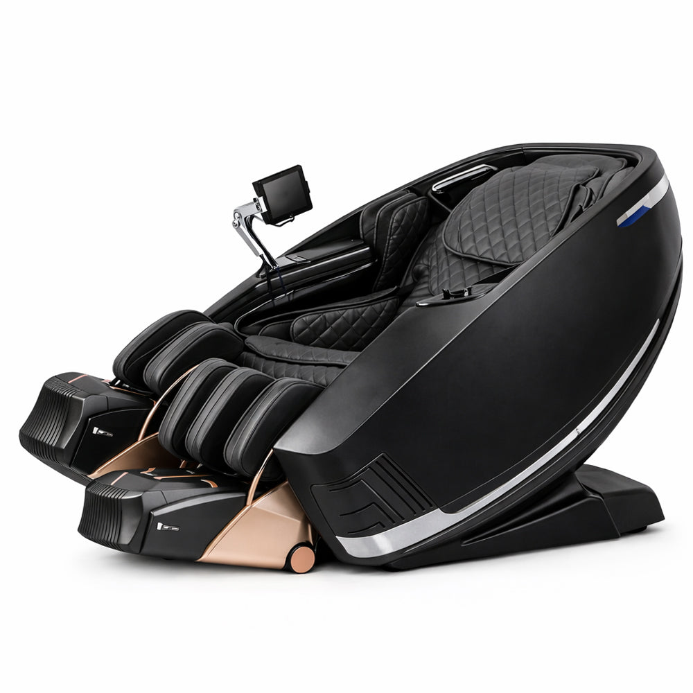Massasjestol 4D med AI-styring, Dual Zone Stretching, 32 luftputer, varme i ben og rygg samt Zero Gravity