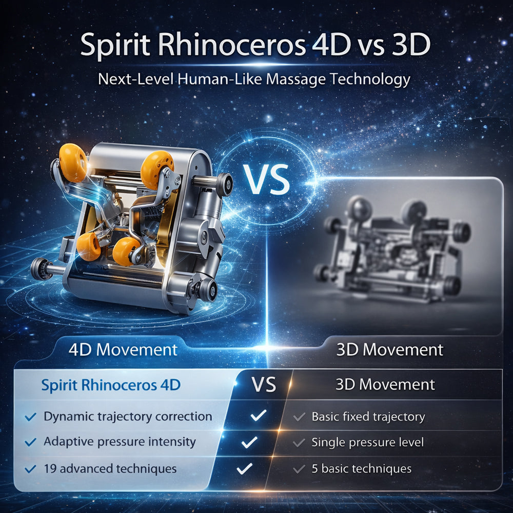 Massasjestol 4D med AI-styring, Dual Zone Stretching, 32 luftputer, varme i ben og rygg samt Zero Gravity