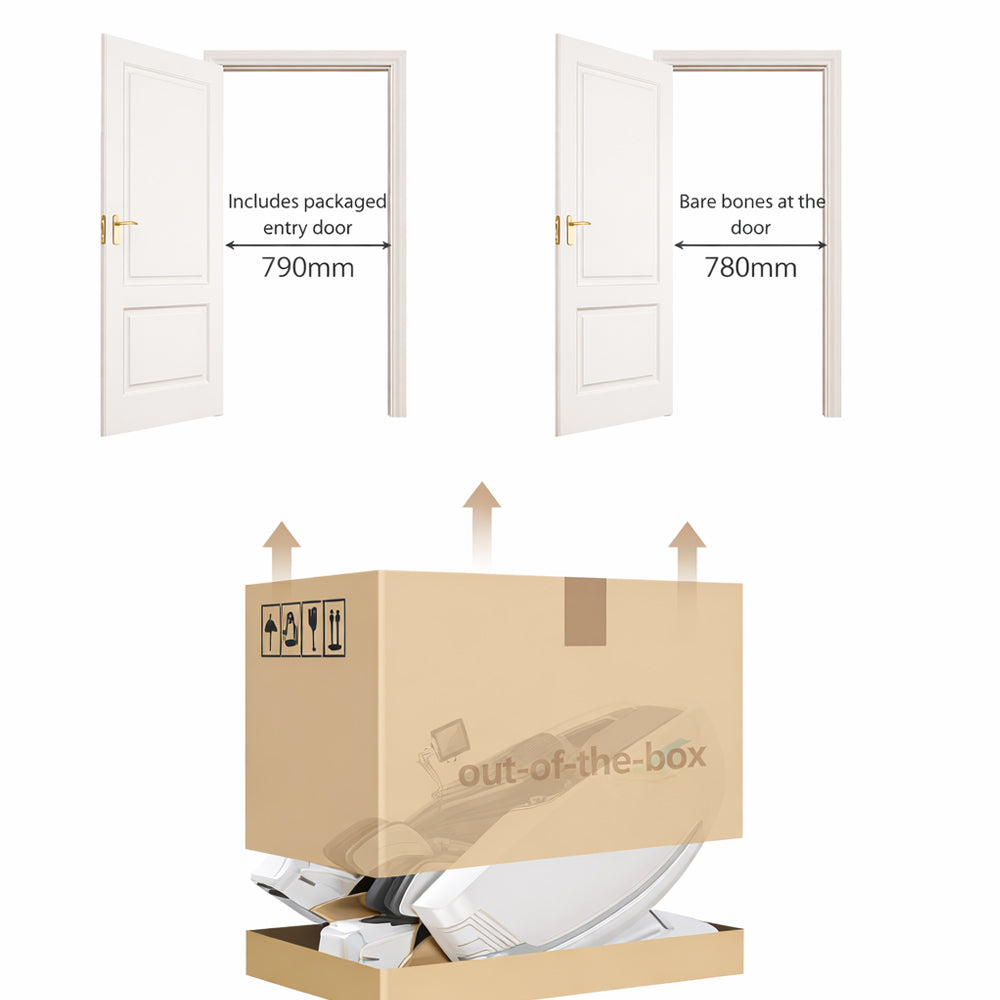 Massasjestol 4D med AI-styring, Dual Zone Stretching, 32 luftputer, varme i ben og rygg samt Zero Gravity