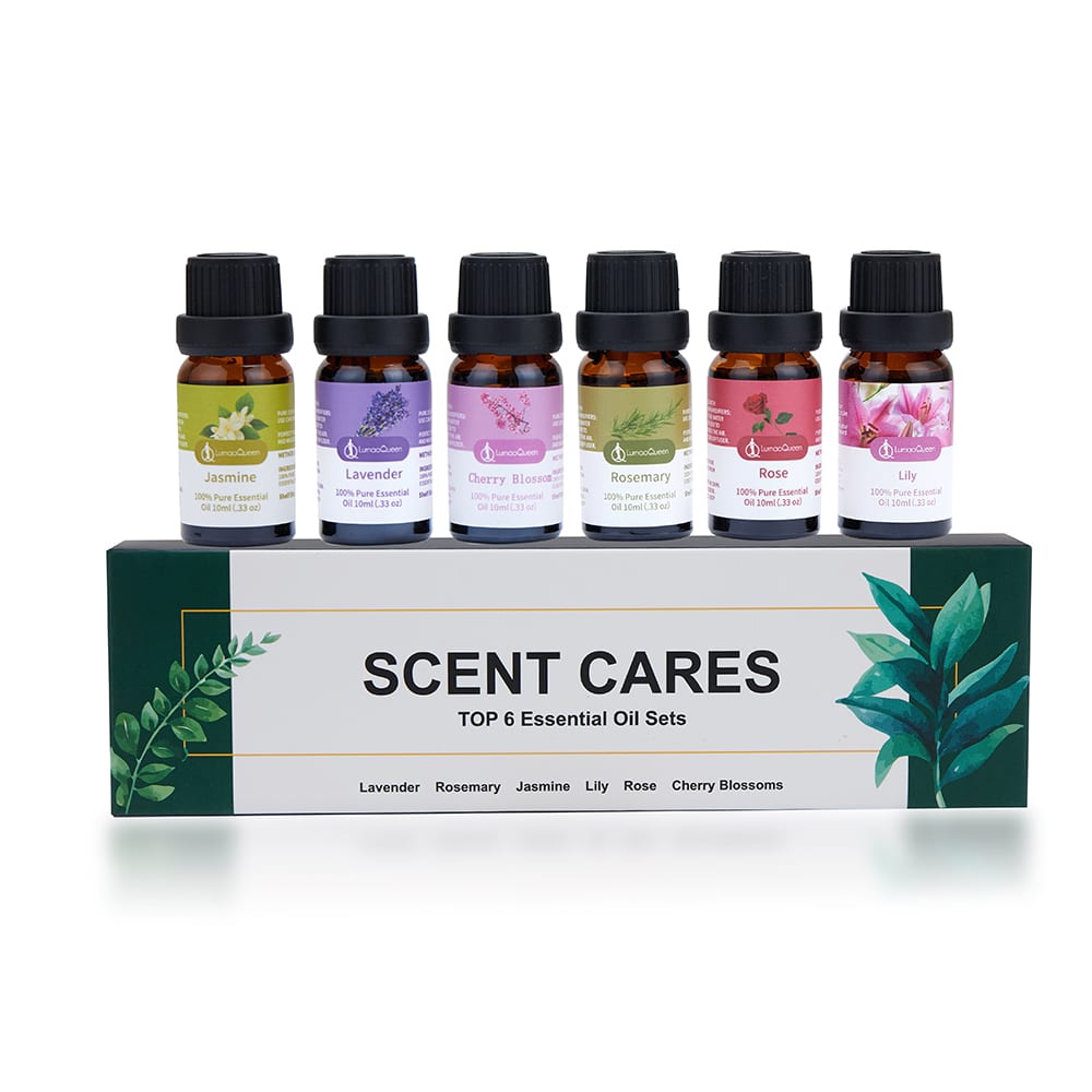 Eteriske oljer (6 x 10 ml) - 100 % ren og naturlig