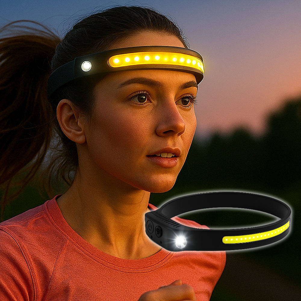 Hodelykt med COB-lys – 330 lumen, vannavvisende – 5 lysmoduser