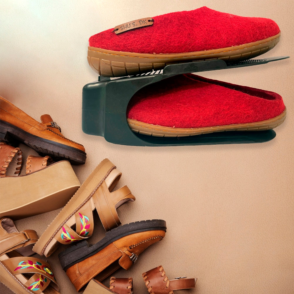 Plassbesparende sko-organisator (sort)