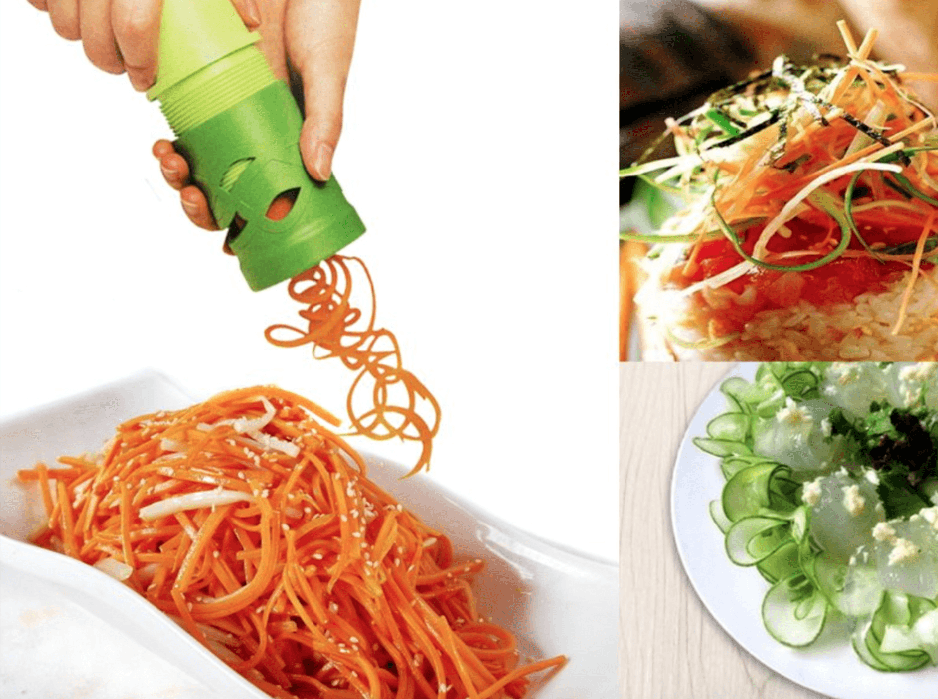 VVeggie Twister spiralizer grønnsakskutter - lag grønnsaksspaghetti med spiralkutter