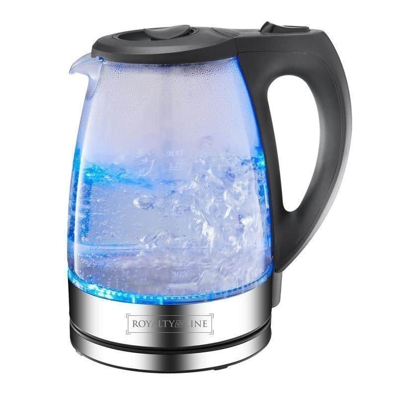 Elkedel fra ROYALTY LINE i rustfrit stål med LED-lys