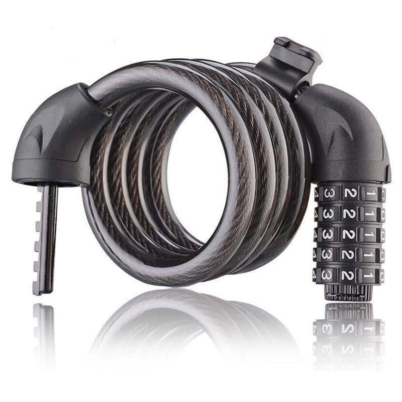 Cykellås med kode (spirallås på 120 cm.)