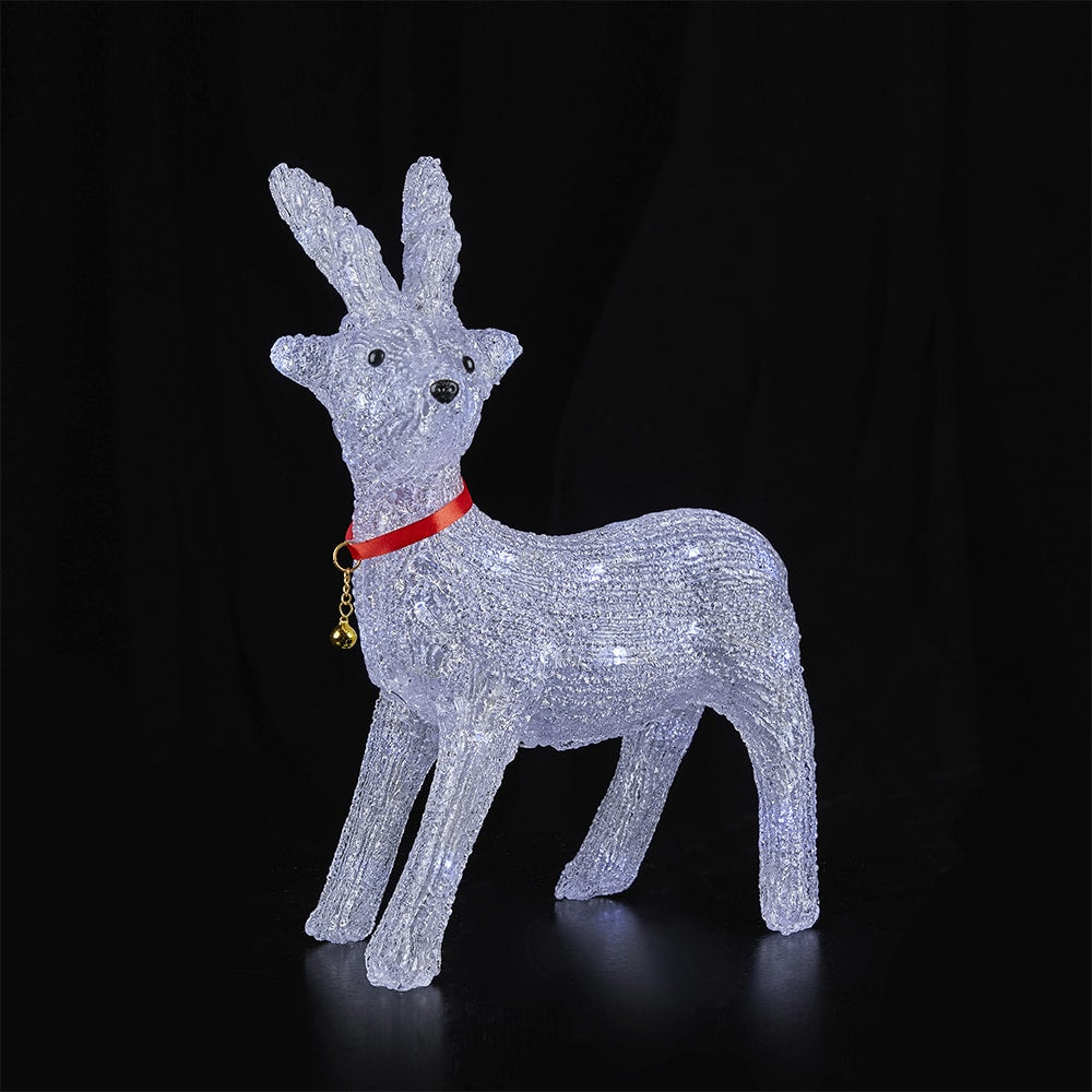 Reinsdyr Akryl - høyde 41 cm med LED-lys