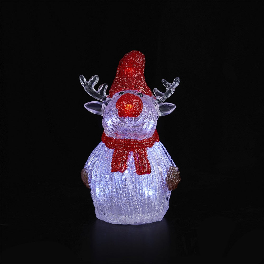 Reinsdyr Akryl - høyde 21 cm med LED-lys