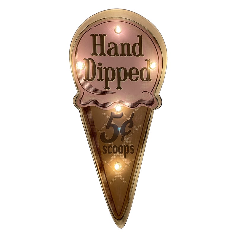 Retro Skilt HAND DRIPPED med lys