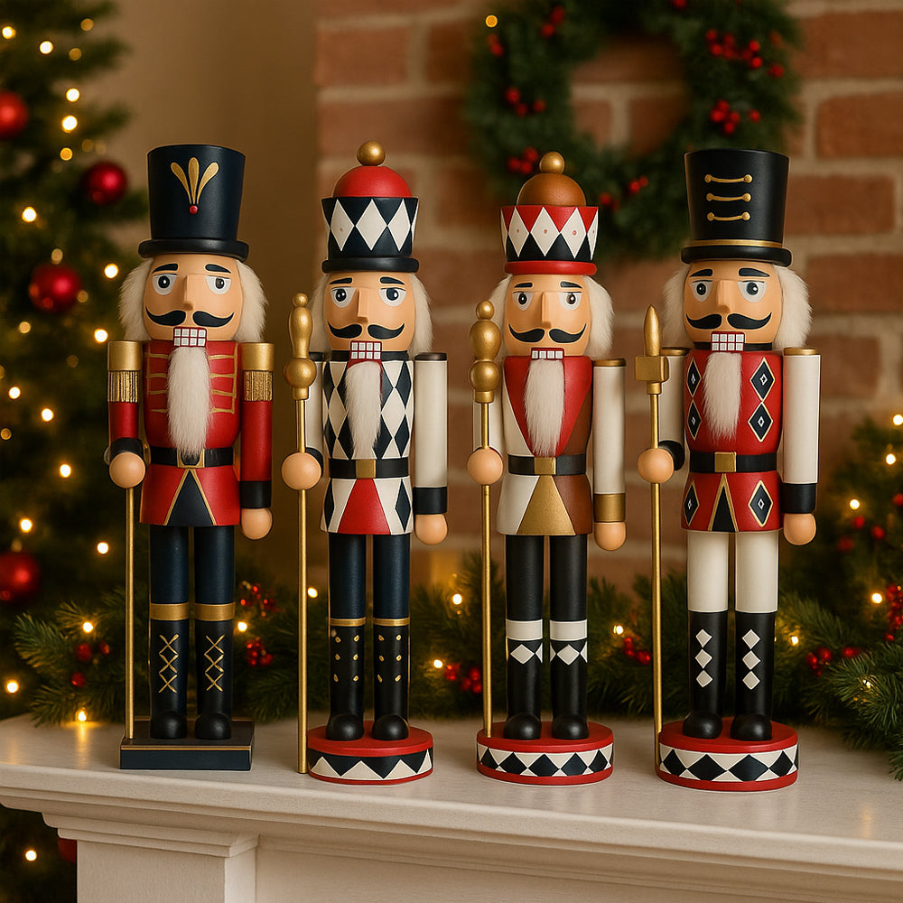 Nøtteknekkerfigurer i tre – 60 cm – 4 forskjellige figurer