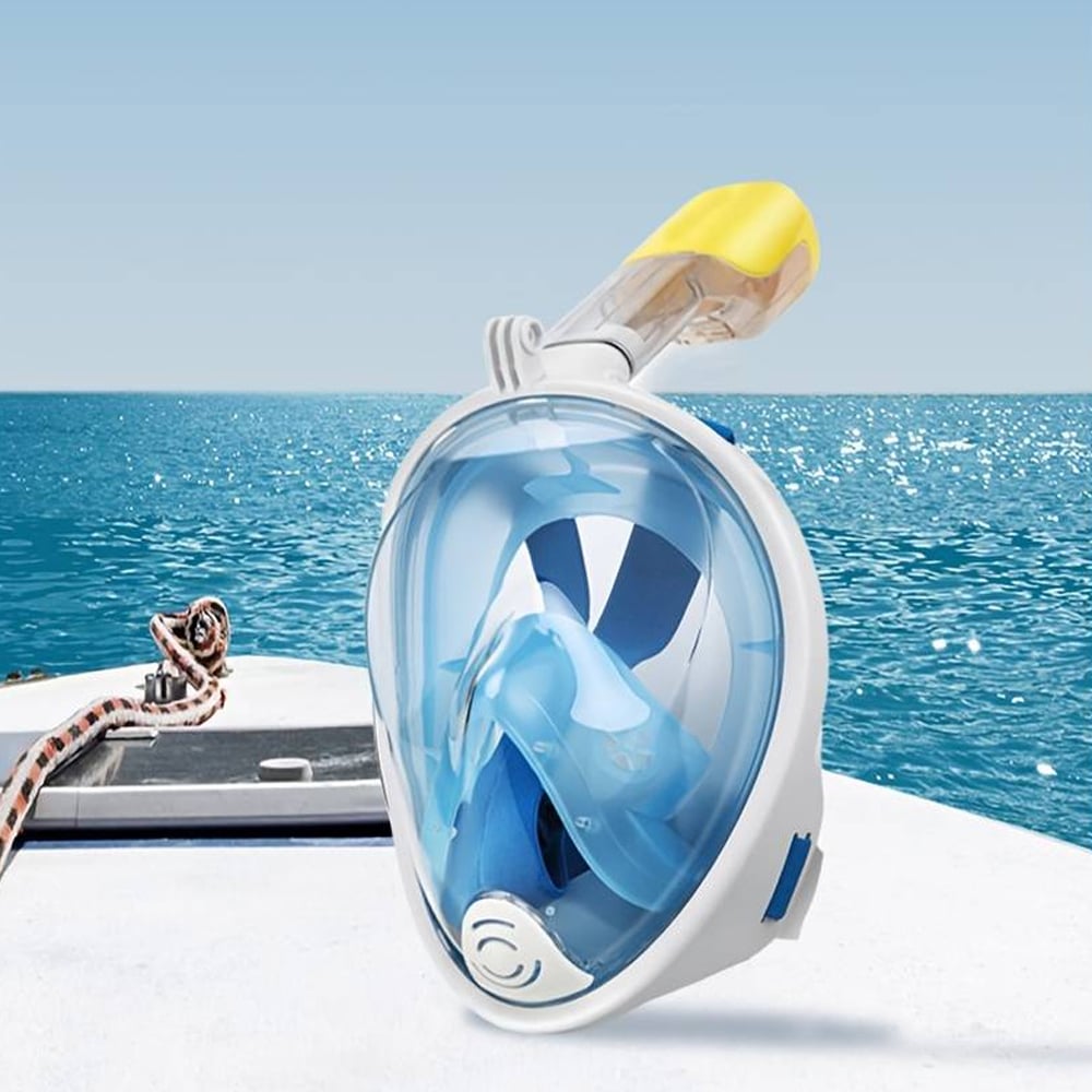Snorkelmaske for barn og voksne med snorkel og 180 graders utsikt