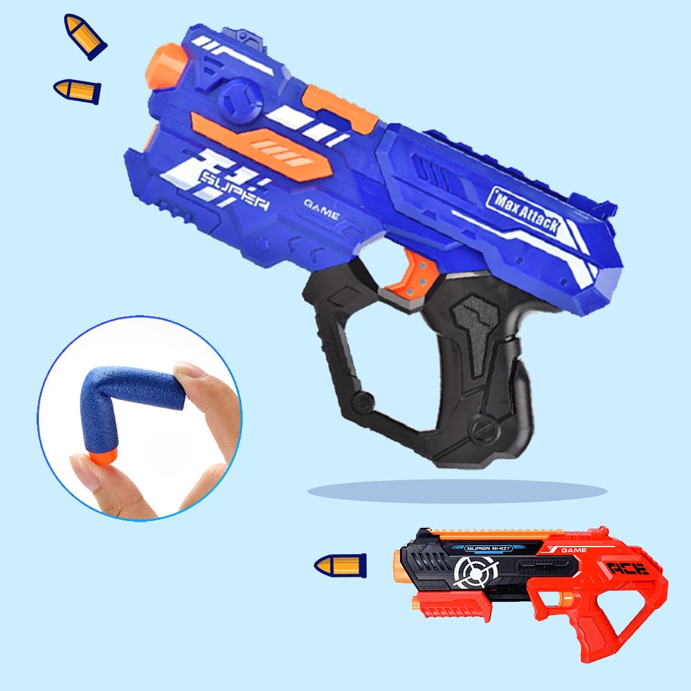 Soft Bullet "Super Shoot" – 4 forskjellige, superkule pistoler