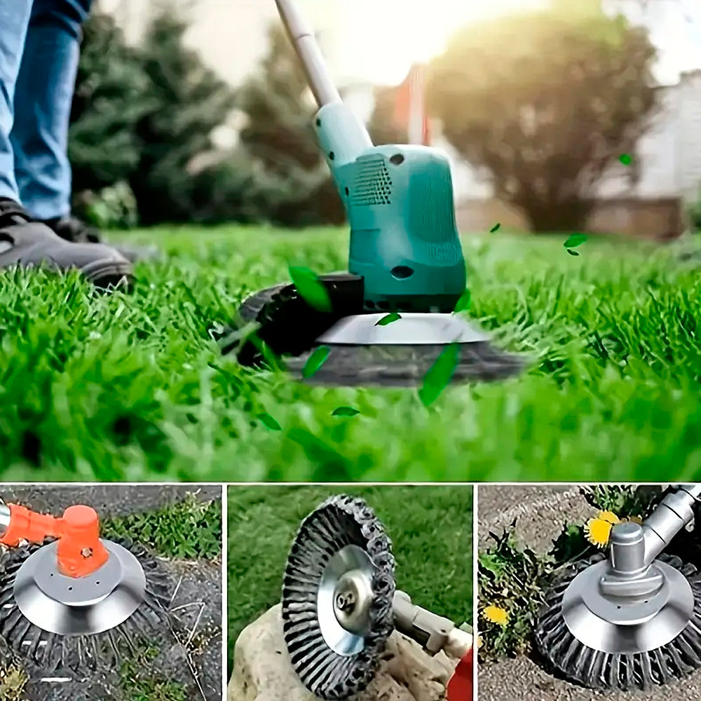 Effektiv stålbørste 6" eller 8" for ugressfjerning og polering