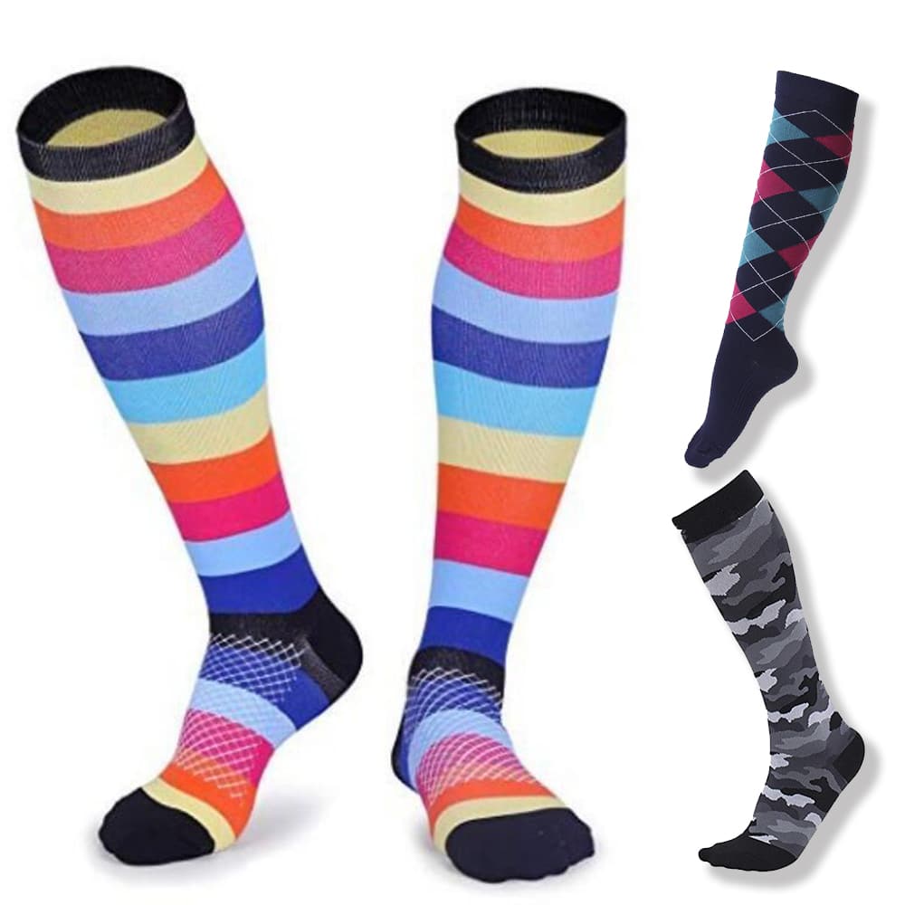 Støttestrømper / kompresjonsstrømper - sett med 3 par -