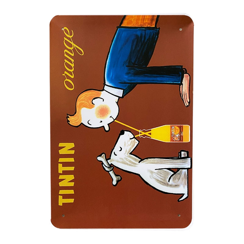 Metallskilt – TinTin Orange