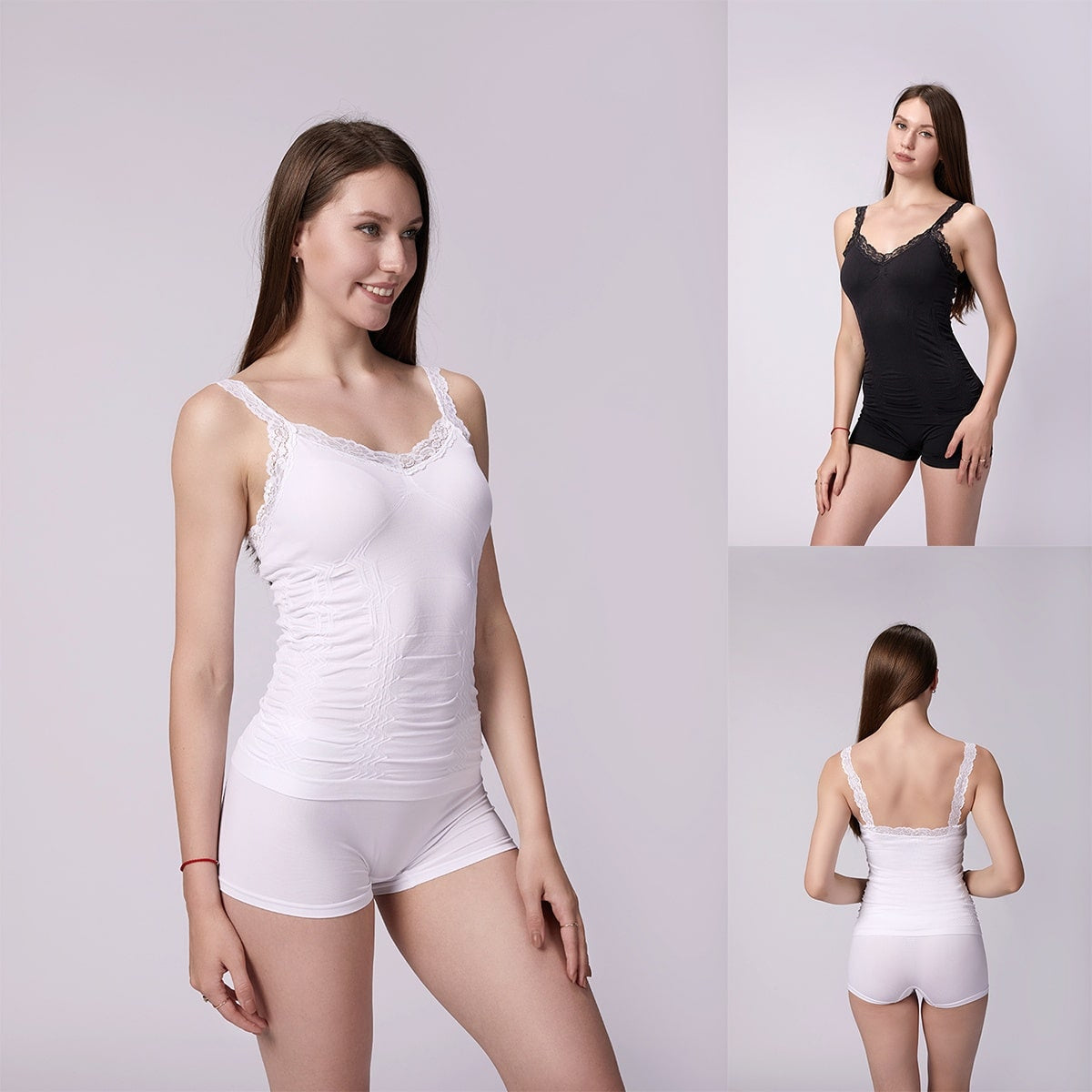 Blondetopp – pakke med 3 stk. (hvit/sort)