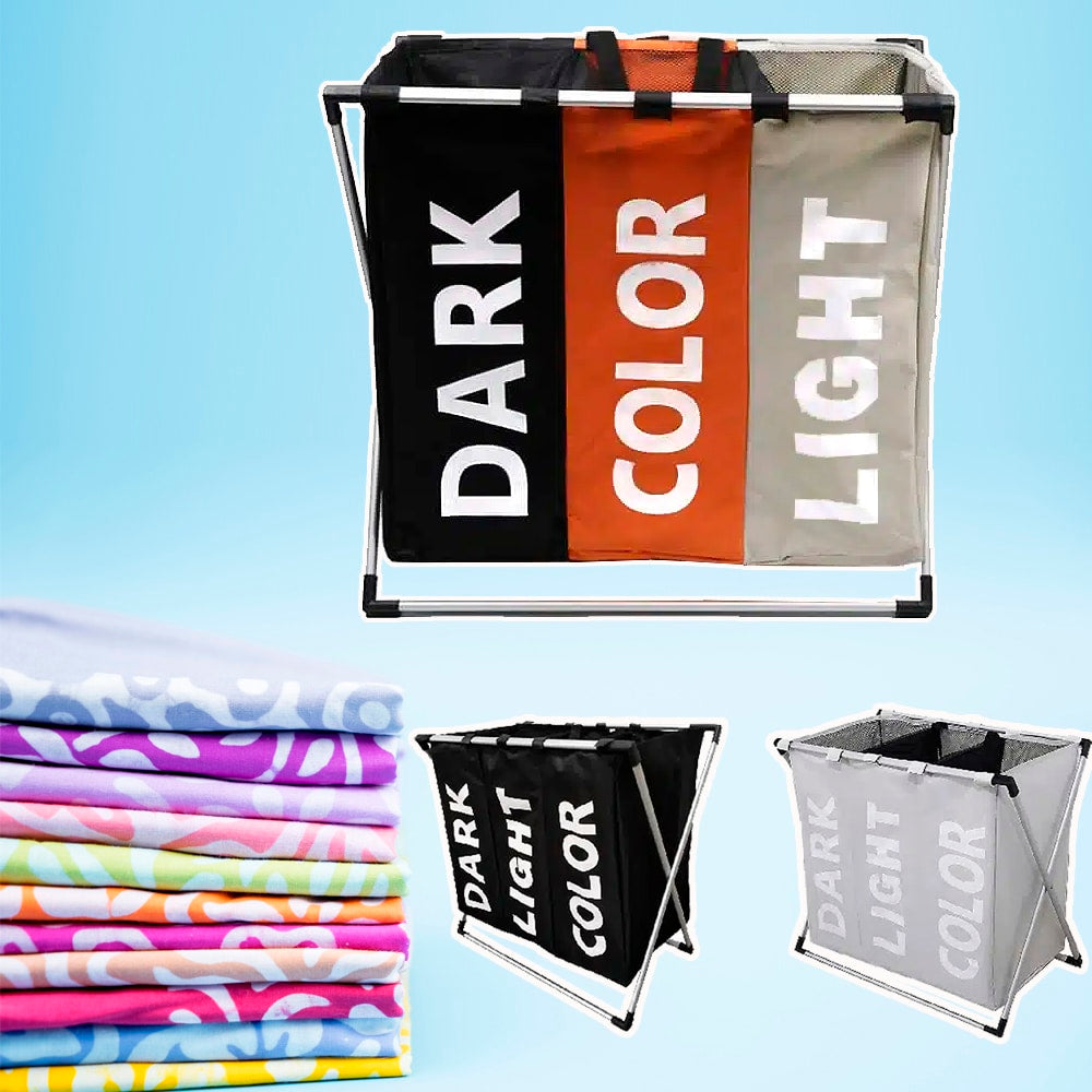 3-delt skittentøyskurv