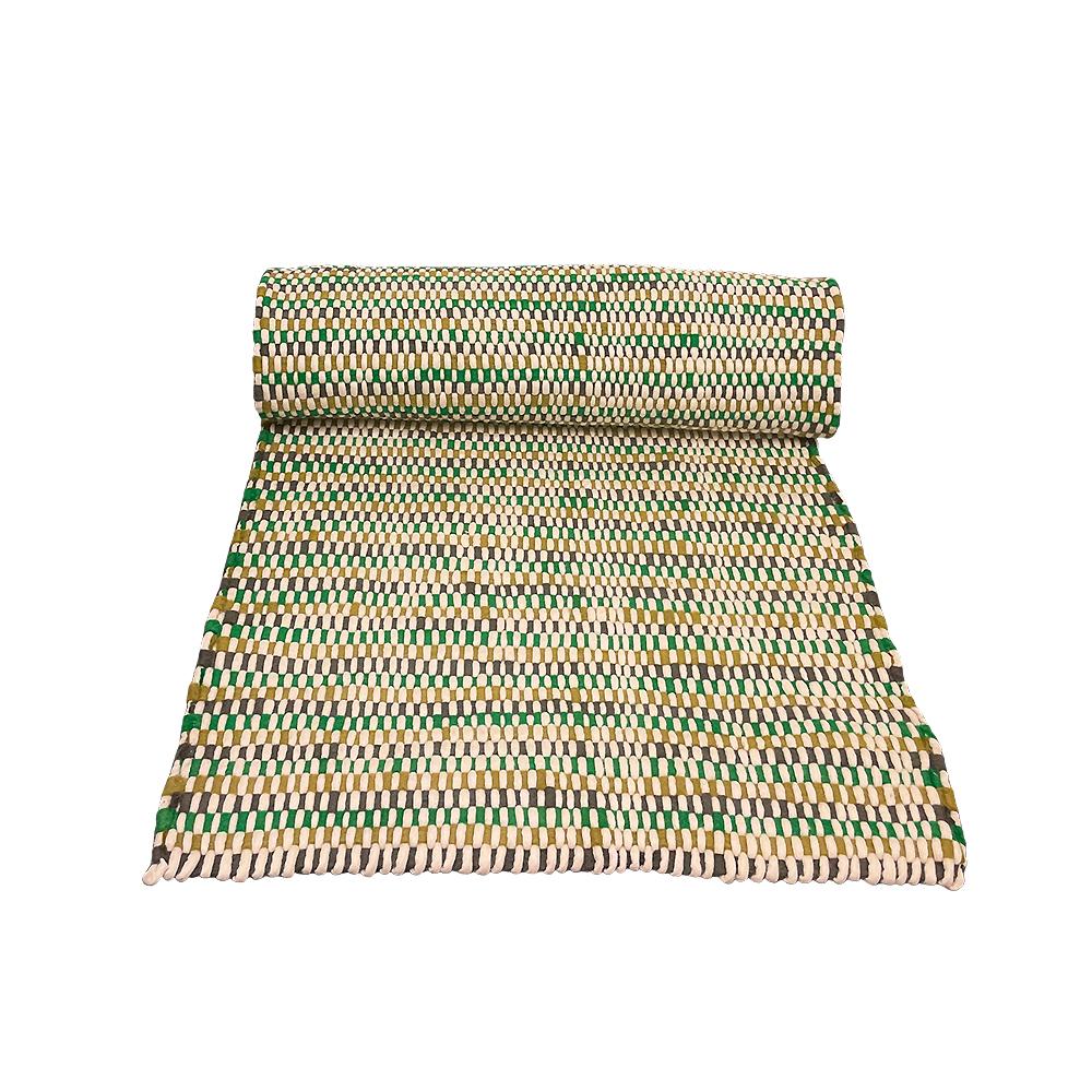 Teppe i 100 % ren Nepal-ull – grønn – 170 x 90 cm